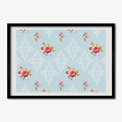 Affiche cadre en bois Tulup 70x50 cm pour raviver un mur blanc avec des roses