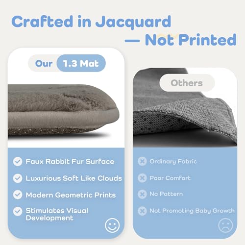Image of Baby Play Mat for Floor 1.3 inch Thick Foam Padded Area Rug 79x158 (Dark Grey) | Ultra Soft Kids Rug for Living Room Bedroom, Non-Slip Nursery Crawling Mat for Toddlers
