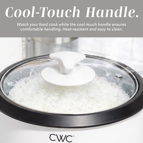 Image of COOK WITH COLOR 6 Cup Rice Cooker 300W - Effortless Cooking and Perfectly, Cooks 3 Cups of Raw Rice for 6 Cups of Cooked Rice, Cream