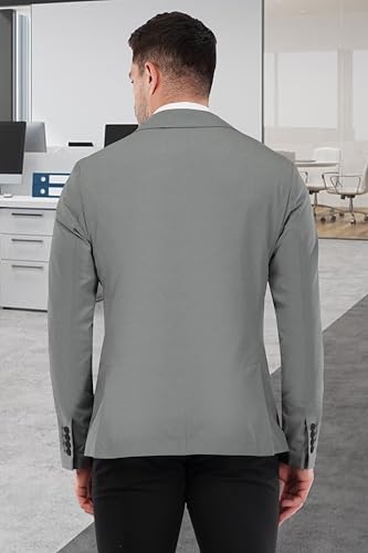 Image of SaintX Men's Tailored Unlined Casual Blazer | Layering Coat, Drapes & Feels Like an Overshirt | Designed for Summers | Breathable 4-Way High Stretch Knit Fabric for All Day Comfort | Slim Fit