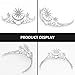 Frcolor Tiara Crowns Star Moon Wedding Crystal Bridal Headband Rhinestone Hair Band for Women