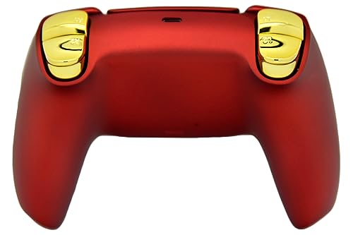 Image of Custom Controllerzz Custom Wireless Controller Compatible with PS5 - Multiple Designs Available (Red & Gold Chrome)
