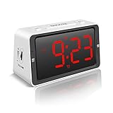 Digital Alarm Clock with USB Charging Port, Alarm Clock for Heavy Sleepers, Dual Alarm Clock with Large Number, Snooze, Dimmer, Volume, Battery Backup, Desk Bedside Alarm Clock for Bedroom