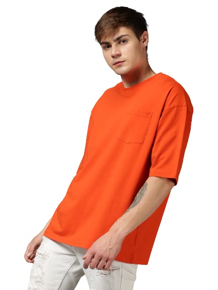 Image of URGEAR Men's Cotton Printed Drop Shoulder - Hip Hop - Down Shoulder- Baggy Loose fit- Stylish Oversized t Shirts for Men
