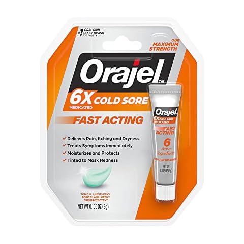 Orajel Moisturelock Cold Sore Symptom Treatment, Cream 0.105 oz (Packaging May Vary) Cover