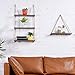 ASLINY Distressed Wood Hanging Swing Rope Floating Shelves (Brown - Dark Walnut - Great Finishes)