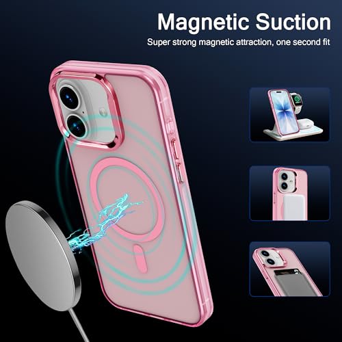S. Tedazo for iPhone 17 Case Compatible with Magsafe, Military Drop Protection, [Not Yellowing],Slim Thin Shockproof Cover for iPhone 17-Pink by S. Tedazo - Used condition - Image 4