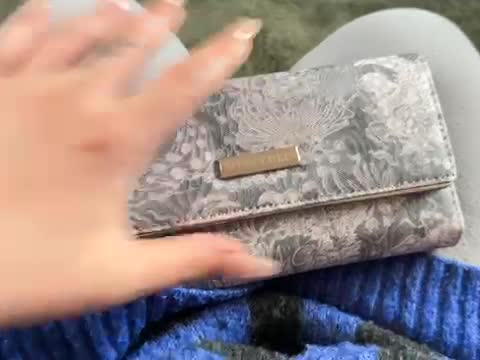 Miss Lulu Monedero Mujer, Tri Color Largo Cartera Embrague Con 12 Ranuras, Cartera De Señora De Cuero Muy Suave, Cartera Larga