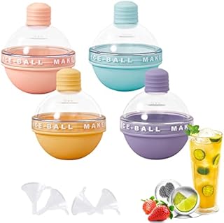 4 PCS Light Bulbs Ice Molds,Silicone Ice Ball Maker,Leak Proof Whiskey Ice Ball Maker,Easy Release,Large Ice Cube Moulds for Whiskey,Cocktails,Coffee,Juice and Water