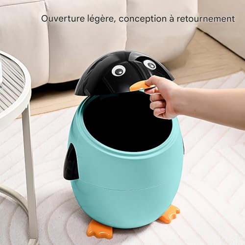 Poubelle avec couvercle anti odeur petite corbeille de bureau - 7
