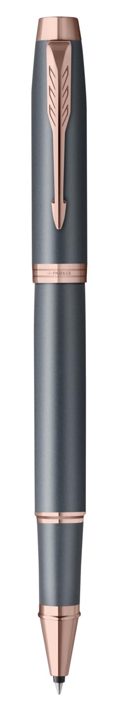 PARKER IM Schreibset Kugelschreiber + Tintenroller mit individueller Gravur – Personalisierter Luxus Stift – The Finishing Touch Collection Geschenk für Hochzeit, Geburtstag, Büro (Slate)