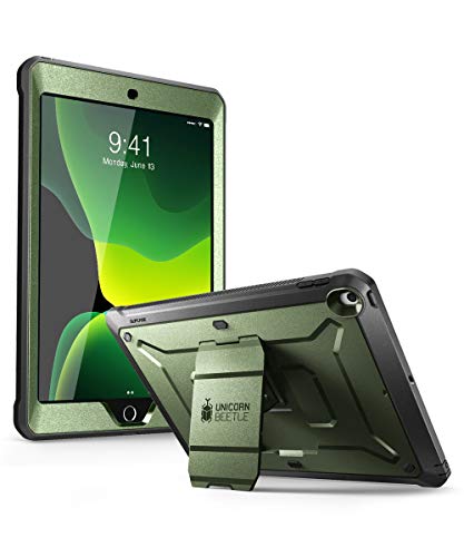 Image of SUPCASE Designed for iPad 10.2 2019 Case, [Unicorn Beetle Pro Series] with Built-in Screen Protector and Dual Layer Full Body Rugged Protective Case for iPad 7th Generation (Green)