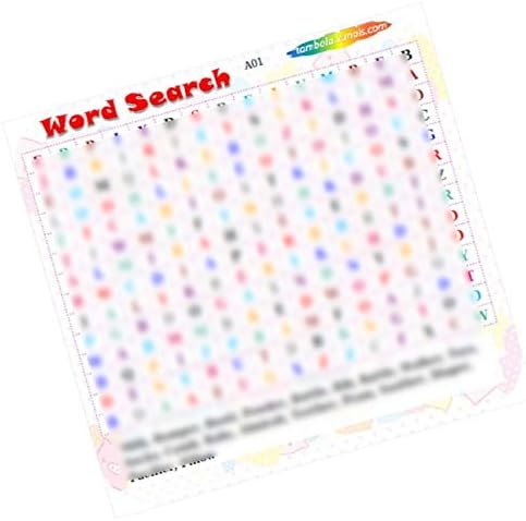 PartyStuff Baby Shower Theme Paper Games - Baby Shower Word Search 2 - Word Search (12 Cards), Multicolor