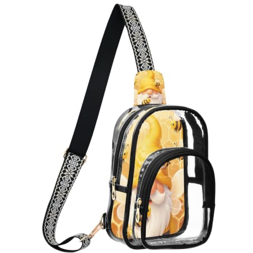 Bolso transparente linqin para control de seguridad con correa cómoda ajustable 2