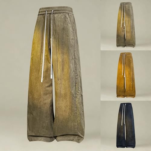 Pantalon de jogging cargo homme confortable à jambe large délavé