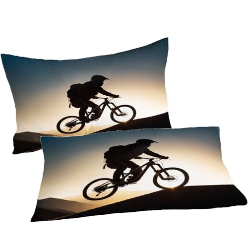 Parure de lit cycliste 240x260 en microfibre douce avec fermeture éclair