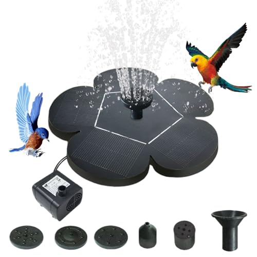 Fuentes – 16 x 16 cm Bird Bath Fuente solar | Fuente de agua flotante | ABS cajas silenciosas de jardín para exteriores Pond BirdBath para pájaros para jardín patio piscina Po