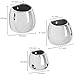 MyGift Set of 3 Contemporary Wall Mounted Metallic Silver Ceramic Plant Vase/Succulent Planter Pots