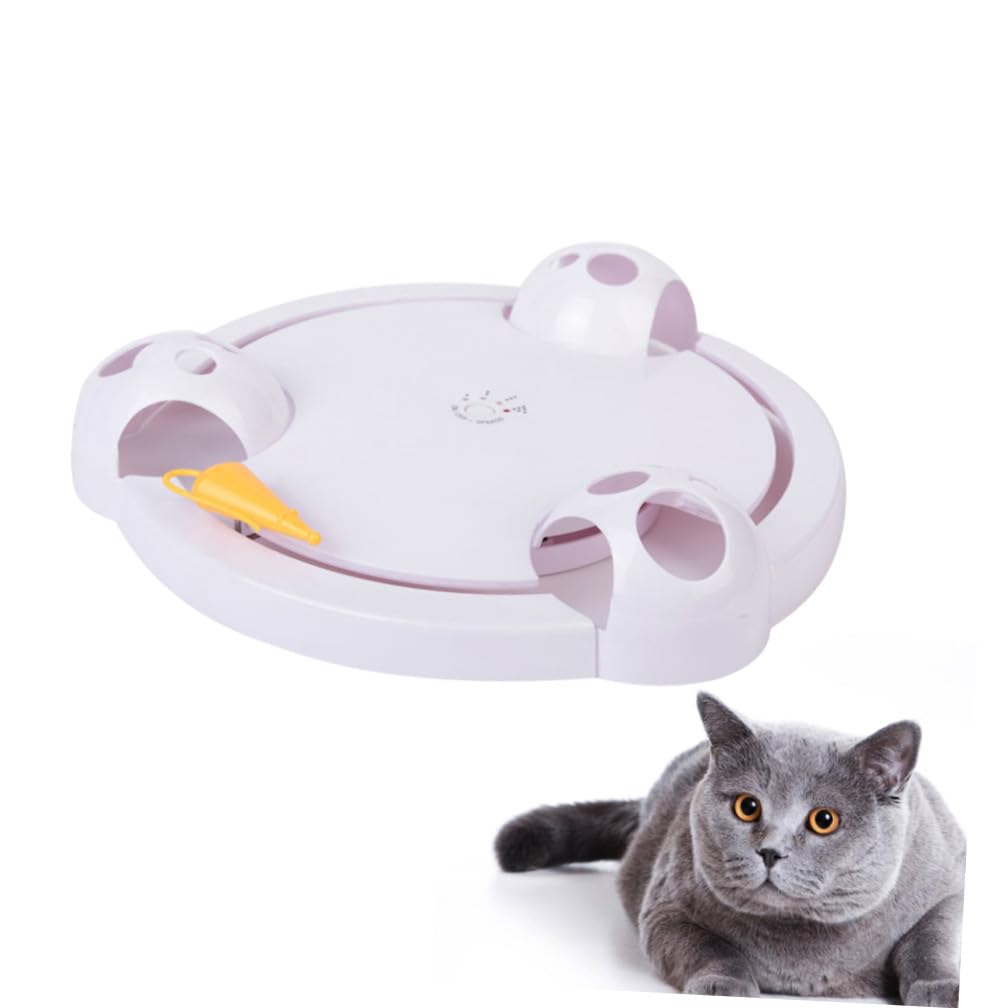 DOITOOL 1 Pc Juguetes electricos Juguete para Gatos Juguetes eléctricos para Gatos Palo de Gato burlón Juguete Giratorio para Gatos Mascota Teaser de Gato
