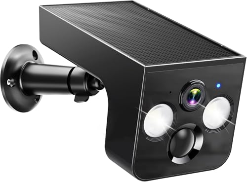 PM POPMAKE Solar Security Cameras Wireless Outdoor, 2K Battery Powered,