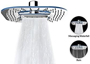 A-Flow™ 2 Function – Waterfall and Water Spray - Luxury Large 8” Shower Head / ABS Material with Chrome Finish / Enjoy an Invigorating & Luxurious Spa-like Experience – LIFETIME WARRANTY