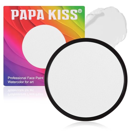 YBUETE White Face Body Painting,Water-based Face Face Paints Makeup Palette for Adults Party,Professional Non Toxic Painting for Halloween SFX Skeleton Vampire Joker Zombie Goth Cosplay Makeup