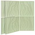 BUBOS Art Acoustic Wall Panels 6 Pack - 23.6"x23.6" Self-adhesive Sound Proof Panels, Decorative Sound Absorbing Panels for Office, Home Theater & Studio Recording Equipment, Green