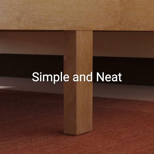 Image of LIFEMENT Full Bed Frame Classic Wood Platform, Noise Free, Under Bed Storage, No Box Spring Needed, Easy Assembly, Natural