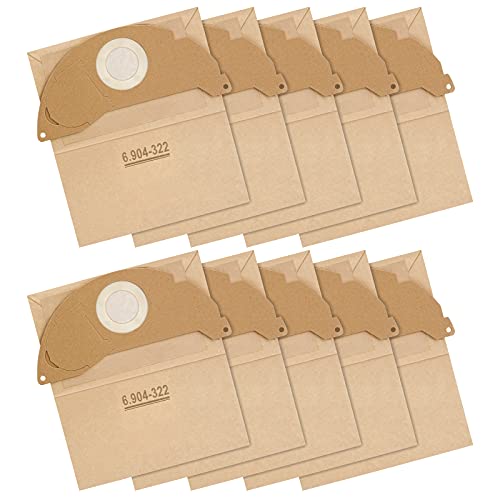 Sunnila WD2 Lot de 10 sacs filtrants en papier pour aspirateur Kärcher WD2 MV2 A 2003/2024/2054 Remplace les sacs WD2 6.904-322.0 Cover