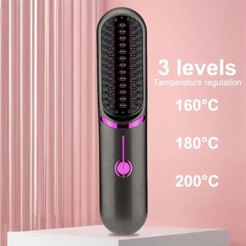 Cepillo alisador de cabello mini inalámbrico portátil miniatura 4
