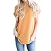 Produktbild ESAILQ Damen T-Shirt Armelloses Top Frauen Verstellbare Schultergurte Runden Hals Leibchen Crop Top(L,Gelb)