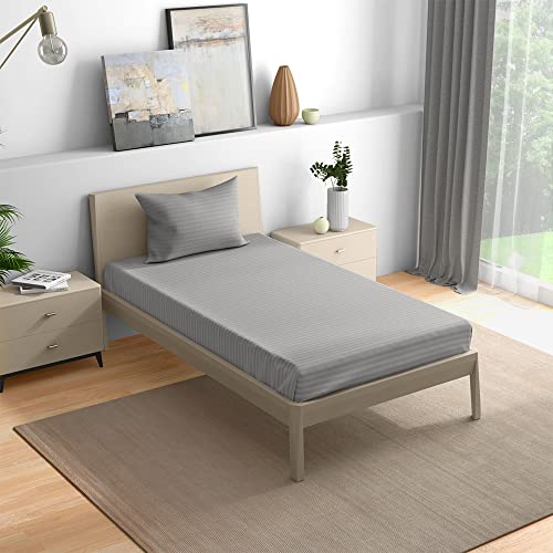 Image of Wakefit Wakefit Eiffeltower 100% Cotton Flat Bedsheet with 1 Pillow Cover Single Size