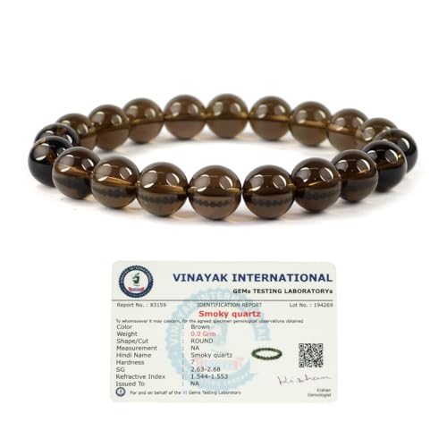Image of Reiki Crystal Products Certified Natural Crystal Stone Round 10 mm Beads Bracelet for Men and Women | Reiki Charged Gemstone Jewellery Bracelet| Multiple Stone Variants Available