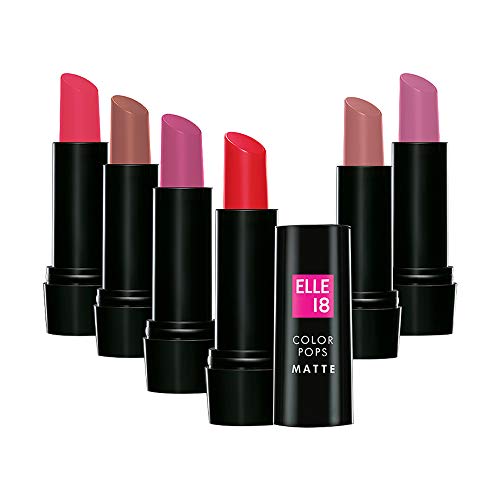 Image of Elle18 Color Pops Matte Lipstick P212 Fiery Pink, 4.3 g