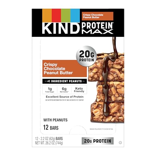 KIND Protein MAX, Keto Friendly High Protein Snack Bar, Low Sugar...