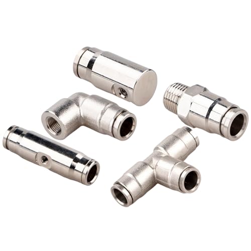 Conector deslizante de latón para sistema de nebulización, acople en T de atomización de alta presión, adaptador de riego de refrigeración al aire libre, duradero, jardín, patio y configuración de