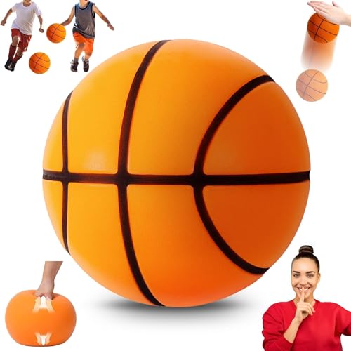 Basket-Ball Silencieux En Mousse - Balle Rebondissante Pour Intérieur, Enfants Et Adultes