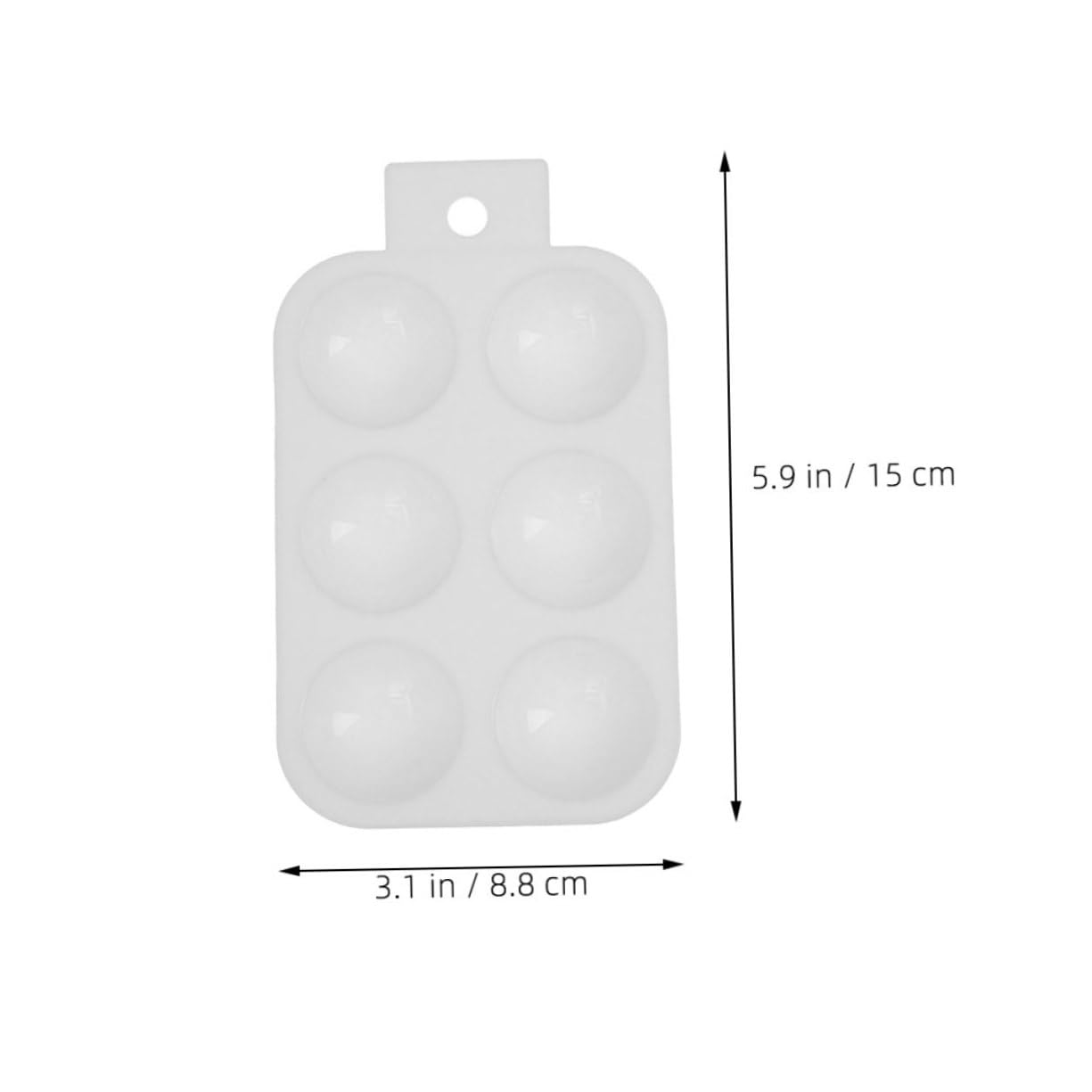 KICHOUSE 6Pcs Plastic Color Mixing Palette Lightweight Paint Tray for Oil and Watercolor Easy to Clean and Store for Artists and Crafts