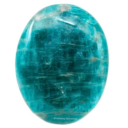 Image of Amazing Gemstone Green Apatite Crystals and Healing Stones - Large Palm Stone Crystals Piedra - Crystal for Good Luck, Balanced Positive Energy, Meditation - Unique Stocking Stuffers, Gifts for Women