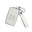 Leather Keychain White