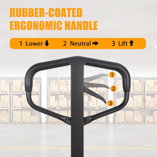 Image of APOLLOLIFT Pallet Jack Truck, 5500lbs Capacity 27 inch W x 48 inch L Forks Heavy Duty Manual Pallet Truck for Warehouse, Workshop and Retail