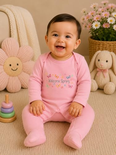Image of EIO 100% Cotton Rompers Sleepsuits Jumpsuit Night Suits for Infants Newborn Baby Boys & Girls