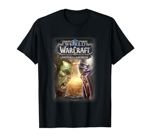 World of Warcraft Battle for Azeroth Vintage Logo T-Shirt, Homme, Noir, XL