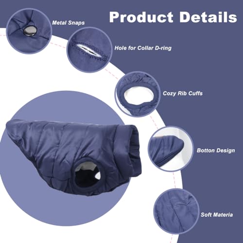 meioro Hund Warme Jacke Hundebekleidung Dog Gemütliche Jacke Winter Gefüttert Mantel Hund Katze Kleidung Warme Französisch Bulldog Mops Hund Kleidung Weste