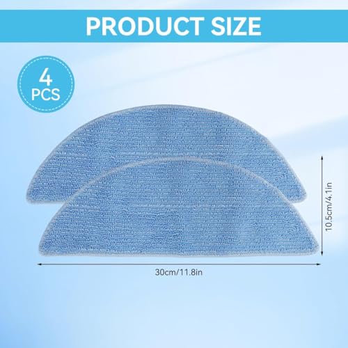 Image of Replacement Mop Pad Compatible with Ecovacs Deebot Y1 /Y1 Pro /Y1plus Vacuum Cleaner Microfiber Mop Pads Water Abserbent Scrubbing Pads Cleaning-Pads Universal Replacement Mop Pads Set of 4