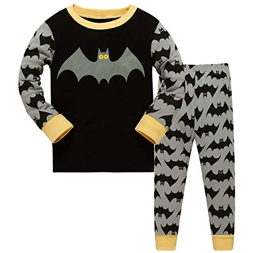 DAWILS Pyjamas Garçon Ensemble Pyjama Enfant Garçon Chauve Souris Batman Bat Pyjamas Garcon 4 Ans Cover