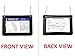 Neck Chain Double Sided ID Holder with 2 Clear Picture ID Windows, Leather Badge for Credential Pass to Wear Around The Neck for Police Law Enforcement, Factory Worker (Black) (Horizontal)