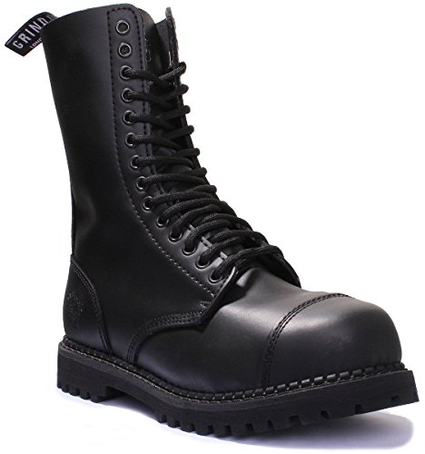 Grinders Herald CS Steel Toe 14 Eyelet Lace up Boot (8 US, Black)2