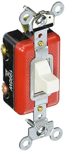 Eaton AH1995W 20 Amp 120/277V Industrial Grade Three Position Toggle Switch, White