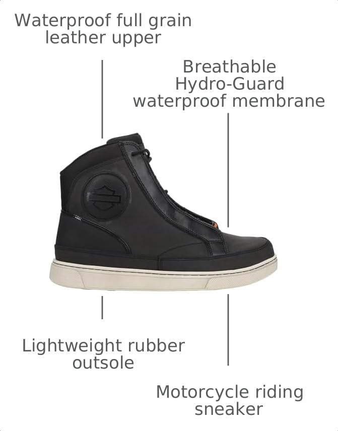 Image of Harley-Davidson FOOTWEAR Mens Vardon Sneakers Shoes Casual
